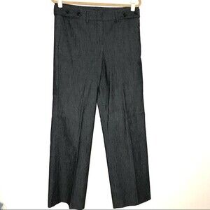 Sandro Sportswear Chambray Pants Career Work Business Charcoal Gray Size 10